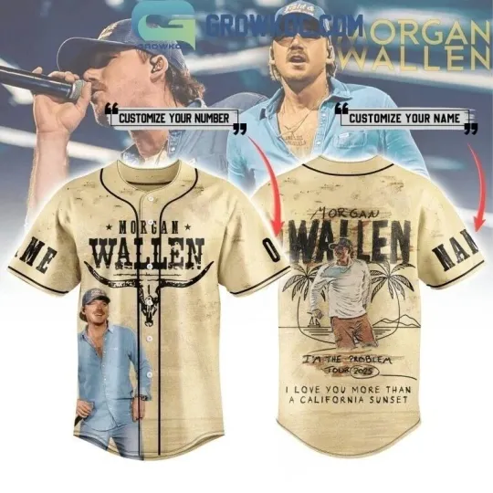 Discover Wallen Western Tour Baseball Jersey 3D