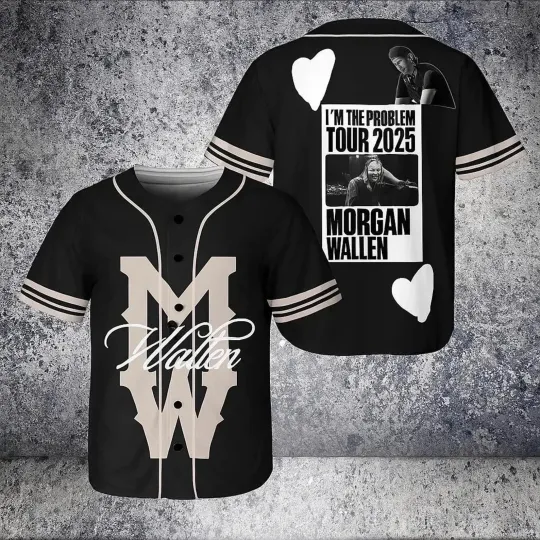 Discover Wallen Western i'm the Problem Tour 2025 Country Music Baseball Jersey 3D