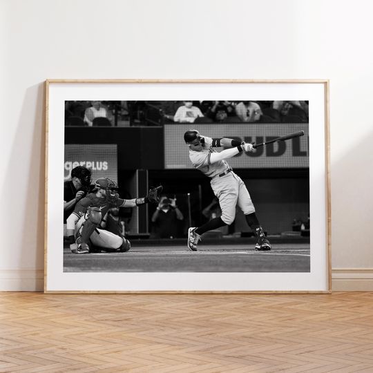 Discover Aaron Judge Poster, MVP, Fan Print, Black and White Wall Art, Sport Poster, Photograph Prints, Baseball Gift