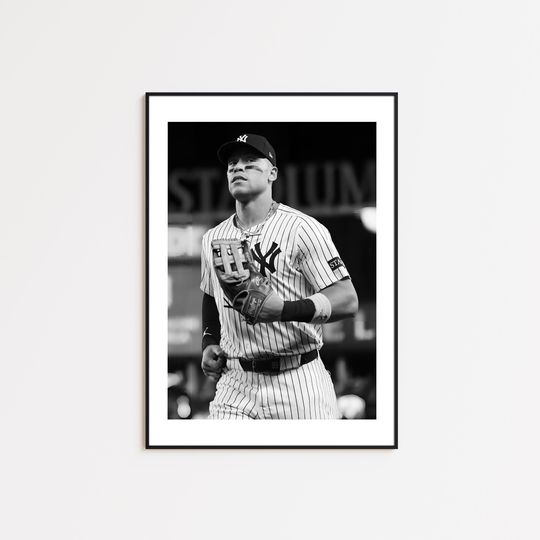 Discover Aaron Judge Poster, New York Yankees Wall Art, Black and White Wall Art, Photograph Prints, Baseball Gift, Sport Decor