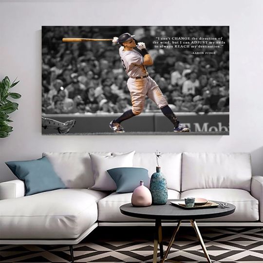Discover Aaron Judge Print: Yankees Legend, Inspirational Quote, Baseball Art