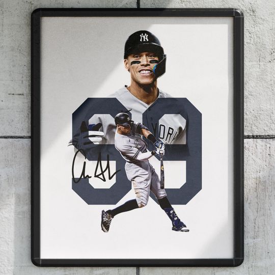 Discover Aaron Judge 99 New York Yankees Baseball Poster, Sports Wall Decor Print