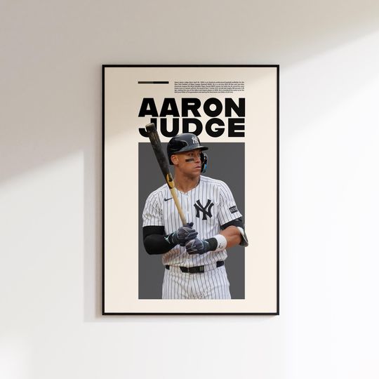 Discover Aaron Judge Poster, Baseball Minimal Poster, Aaron Judge Print, Aaron Judge Fan Art, Baseball Poster