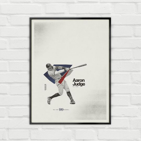 Discover Aaron Judge Poster  New York Yankees Minimalist Baseball Wall Art