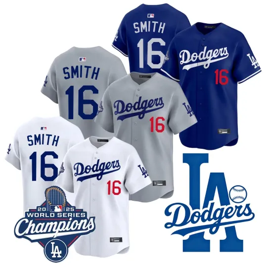 Dodgerss Men's #16 Will Smith 2025 World Series Champions Home Jersey