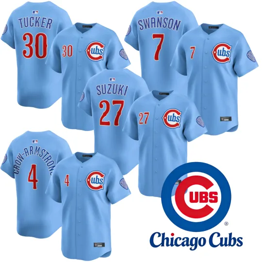 Discover Men's/Youth Cubss Light Blue Alternate Player Jersey