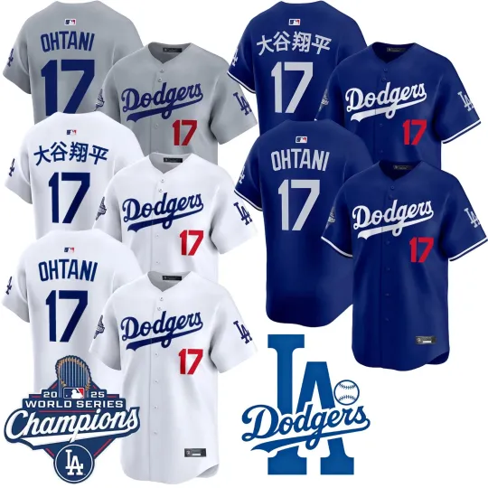 Discover Men's Dodgerss #17 Shohei Ohtani 2025 World Series Champions Home Jersey