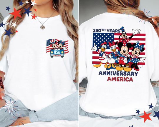 Discover Mickey USA Flag 250th Year Shirt, Disney Independence Day Shirt,4th Of July Shirt,Patriotic Shirt, Disney Freedom Shirt, American Flag Shirt
