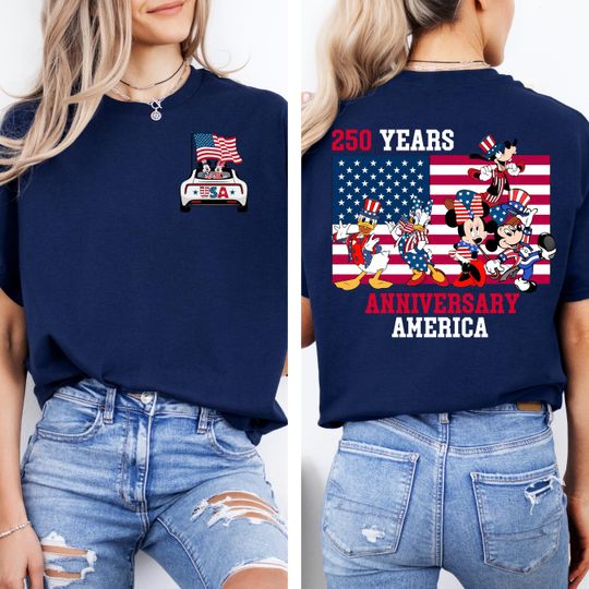 Discover Mickey USA Flag 250th Year Shirt, Disney Independence Day Shirt,4th Of July Shirt,Patriotic Shirt, Disney Freedom Shirt, American Flag Shirt