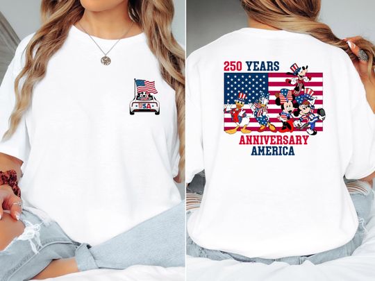 Discover Mickey USA Flag 250th Year Anniversary T-Shirt, Disney Independence Day Shirt, 4th Of July Tee