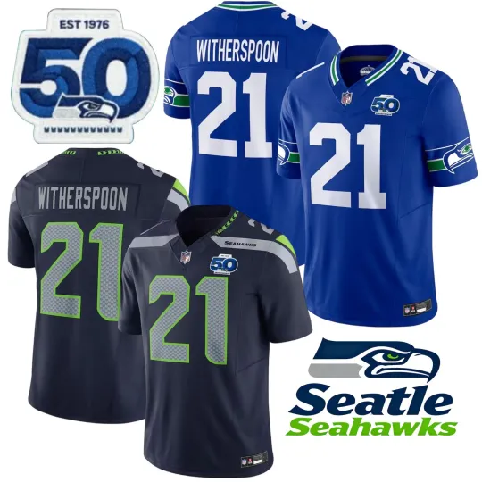 Discover Seahawks Men's #21 Devon Witherspoon Limited All Stitched Jersey All Size