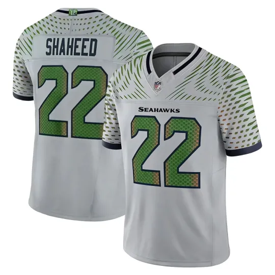 Discover Men's Seahawks Rashid Shaheed Wolf Gray 2025 Rivalries Collection Limited Jersey