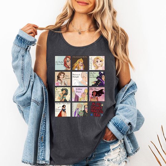 Discover In My Princess Era Portraits Tank Top, Disney Parks World Shirt, Disney Princess Magic Kingdom tee, Disney Girls Trip
