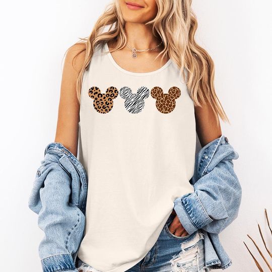 Discover Animal Kingdom Mickey Heads Tank Top, Disney Safari tee, Mickey and Friends tee, Matching Animal Kingdom, Disney Wild Life