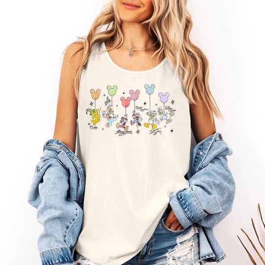 Discover Mickey Friends Balloons Tank Top, Disneyworld Happiest Place on Earth, Disneyworld Shirt, Disney Trip Shirt, Disney shirts