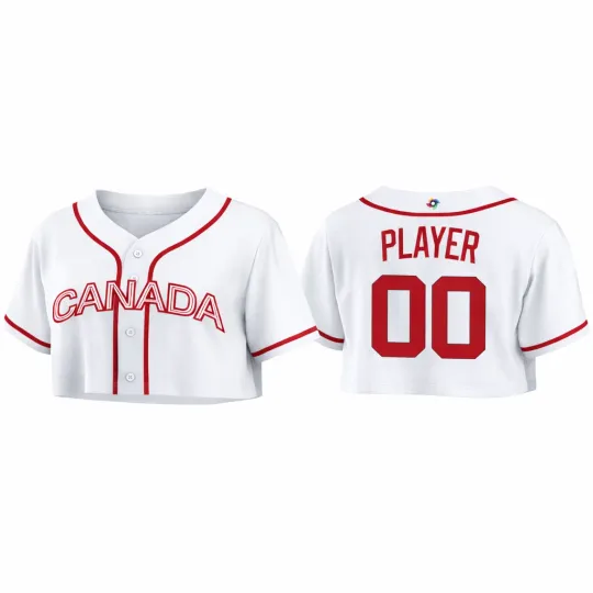 Discover Personalized 2026 World Baseball Classic Canada Team All Over Crop Top