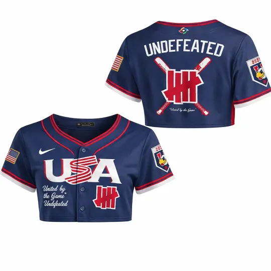 Discover 2026 USA World Baseball Classic All Over Print Crop Top
