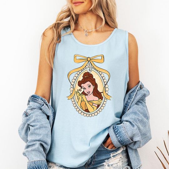 Discover Princess Belle Ribbon Tank Top, Belle's Book Shop, Disney Girl Trip, Tale as Old as Time, Beauty and The Beast shirt