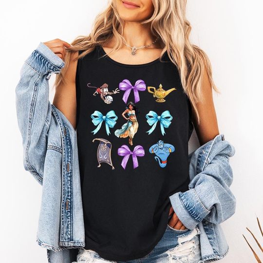Princess Jasmine Coquette Tank Top, Disney Princess Jasmine Shirt, Disney Girl Trip, Disney Birthday Girl, A Whole New World
