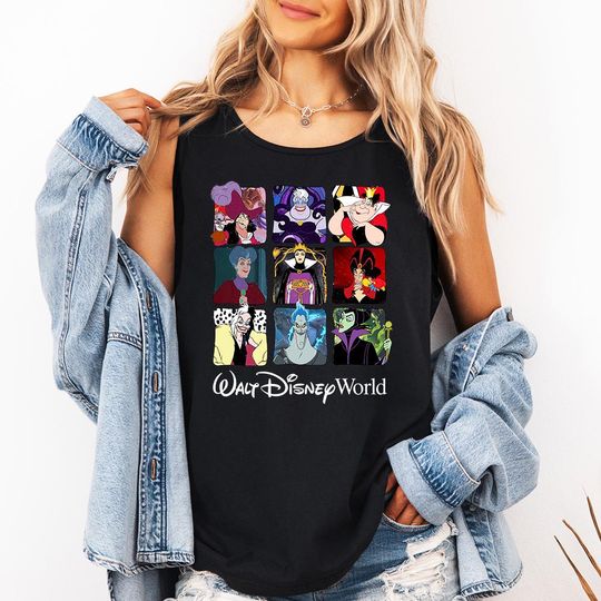 Discover Disney Villains Tank Top, Bad Witch Club tee, Disney Evil Villains, Proud Member of Bad Witch Club, Disney Girls Trip