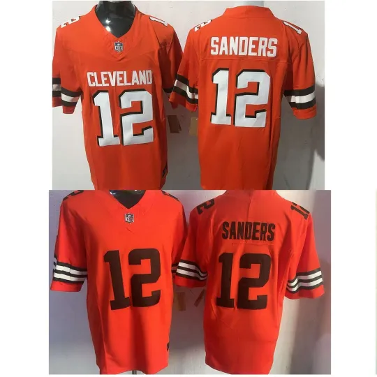 Discover 2025 Men's Browns Shedeur Sanders #12 All Stitched Limited Player Jersey S-3XL