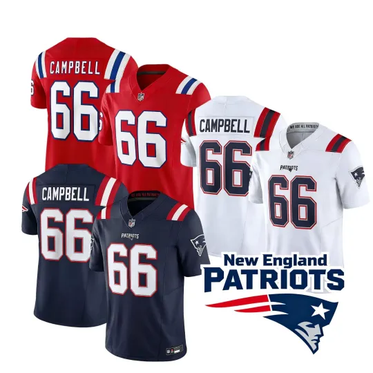 Discover Men's Patriotss #66 Will Campbell Limited  Player Jersey
