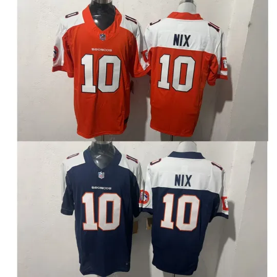 Discover Broncoss Men's #10 Bo Nix Game Player Jersey All Size