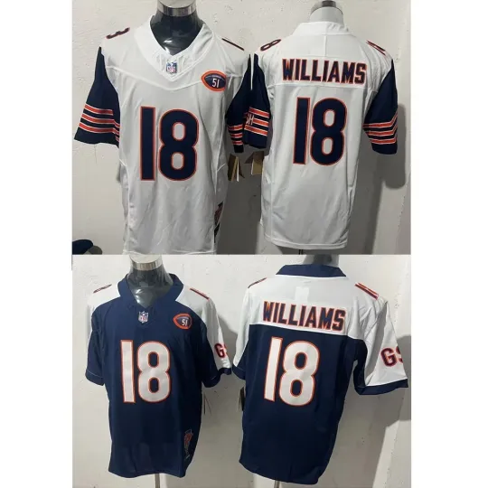 Caleb Williams #18 Bearss Game Jersey - Dick Butkus 51 Commemorative