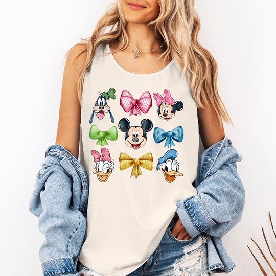 Discover Mickey Friends Coquette - Tank Top CC, Disneyworld shirt, Happiest Place on Earth, Disneyland Shirt, Disney Trip, Disney Shirt Tank Top