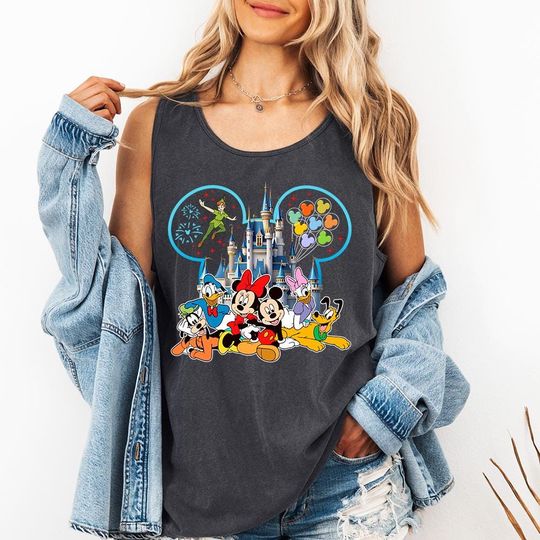 Discover Mickey Friends Disney Castle - Tank Top CC, Disneyworld shirt, Happiest Place on Earth, Disneyland Shirt, Disney Trip, Disney Shirt