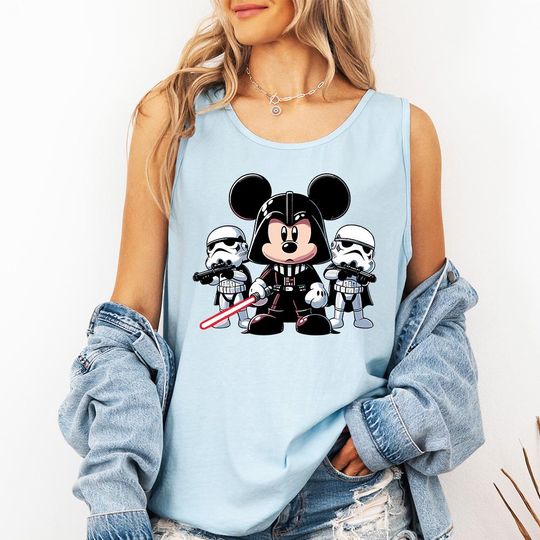 Discover Mickey Darth Vader - Comfort Colors Tank, Mickey & Friends Star Wars Tee, Disney World Shirt, Retro Star Wars Shirt, Vintage Star Wars