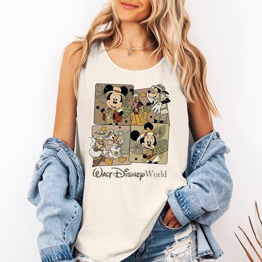 Discover Walt Disney World Safari - Comfort Colors Tank, Disney Safari Shirt, Mickey and Friends, Matching Animal Kingdom tee, Disney Wild Life tee