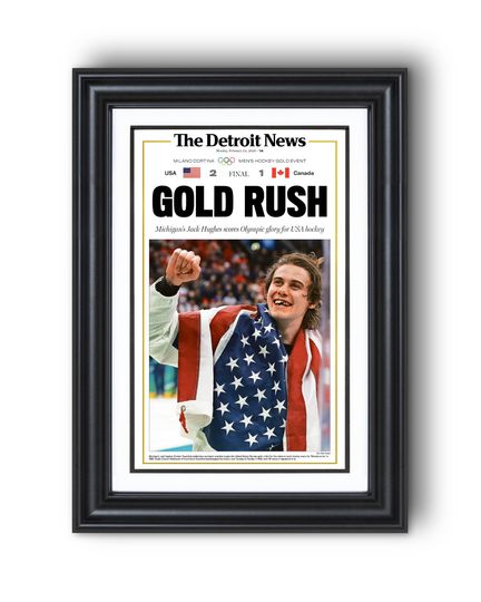 Discover 2026 USA Hockey Gold Rush Gold Medal Victory Vs Canada Newspaper Print