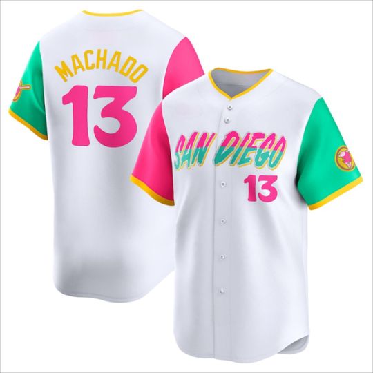 Discover Men's/Youth Machado #13 White Baseball Jersey - 2025 City Connect Limited Fan Shirt
