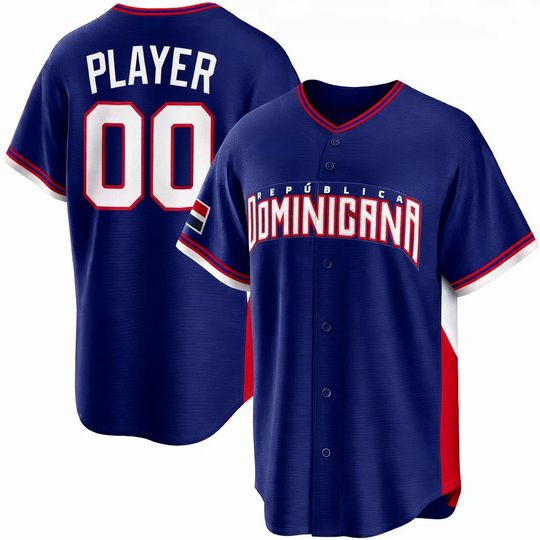 Discover Custom Men's/Youth Dominican Republic Team Jersey  2026 World Baseball Royal Fan Personalized Name Number Shirt