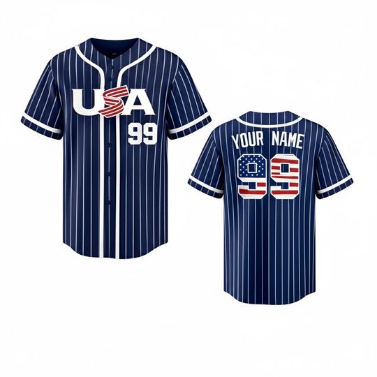 Discover Custom USA Baseball Jersey, 4th of July Jersey Shirt, American Sports Team Matching Jersey, Independence Day Gift, Patriotic Jersey