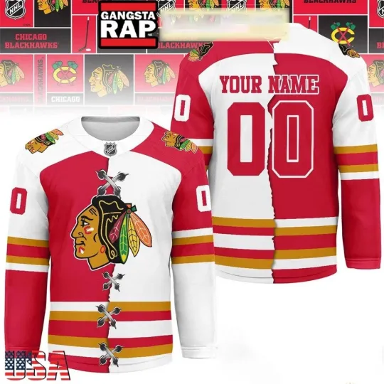 Discover Personalized Chicago Blackhawkss 2026 Red White Hockey Shirt - Size S to 5XL