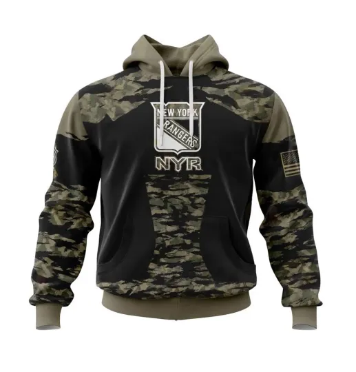 Discover Personalized New York Rangerss 2026 Military Hoodie Pullover Shirt - S to 5XL