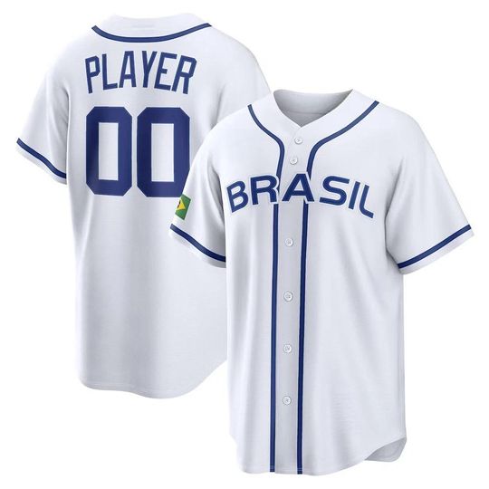 Discover Custom Men's/Youth Brazil Team Jersey  2026 World Baseball White Fan Personalized Name Number Shirt
