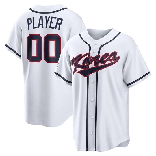 Discover Custom Men's/Youth Korea Team Jersey  2026 World Baseball White Fan Personalized Name Number Shirt