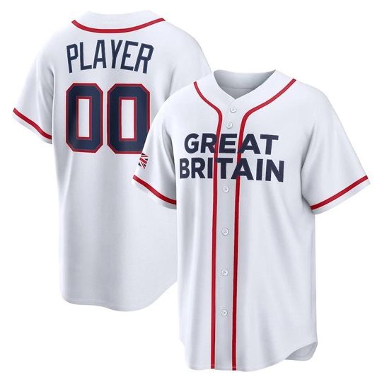Discover Custom Men's/Youth Great Britain Team Jersey  2026 World Baseball White Fan Personalized Name Number Shirt