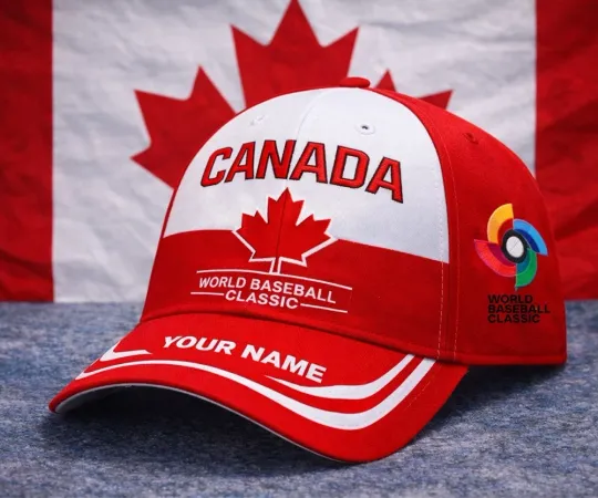 Discover Personalized World Baseball Classic Canada Team Classic Cap - Print Hat
