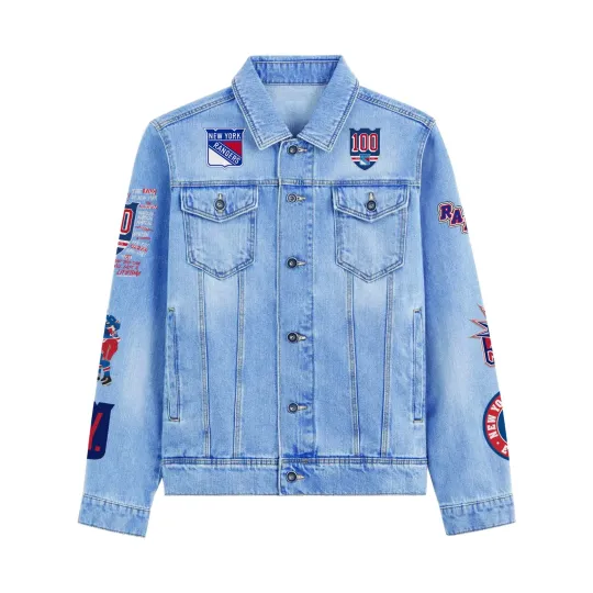 Discover New York Rangerss Est.1926 100th Anniversary Denim Jacket - S to 5XL