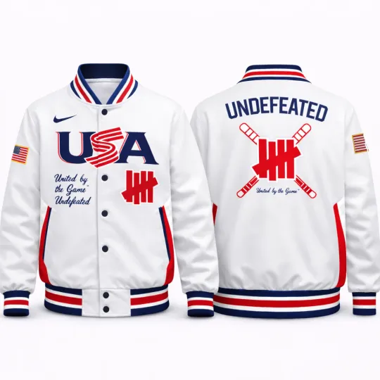 Discover 2026 World Baseball Classic U.S.A Team Undefeated - All Over Print Baseball Jacket