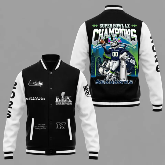 Discover 2026 Seatle Seahawkss Super Bowl Champs - All Over Print Baseball Jacket V01