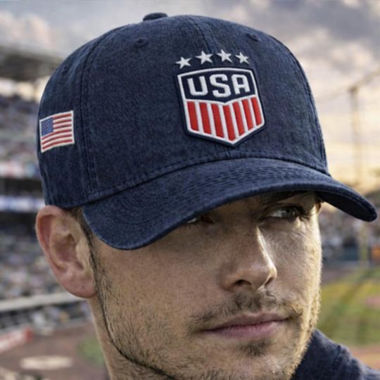 Discover Embroidered Team USA World 2026  Washed Baseball Adjustable Hat
