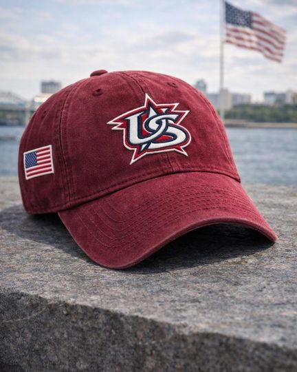 Discover Embroidered USA World 2026 Washed Baseball Hat, Vintage Sports Style Soccer Fan Gift, Distressed Patriotic United States Dad Cap