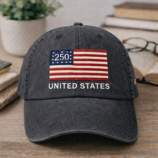 Discover US 250th Celebration Cap, Patriotic Baseball Hat, Adjustable Cotton Dad Hat