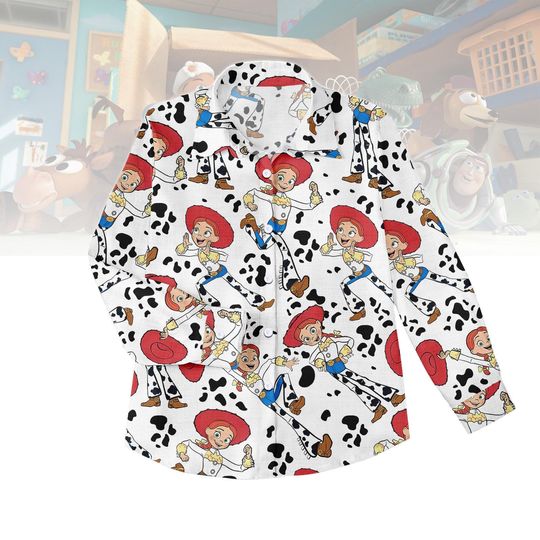 Discover Disney Cowgirl Blouse Shirt,Toy Story Button Women Shirt, Disney Pixar Women Top, Jessie Women Blouse Top, Disney Trip Blouse Top Outfi