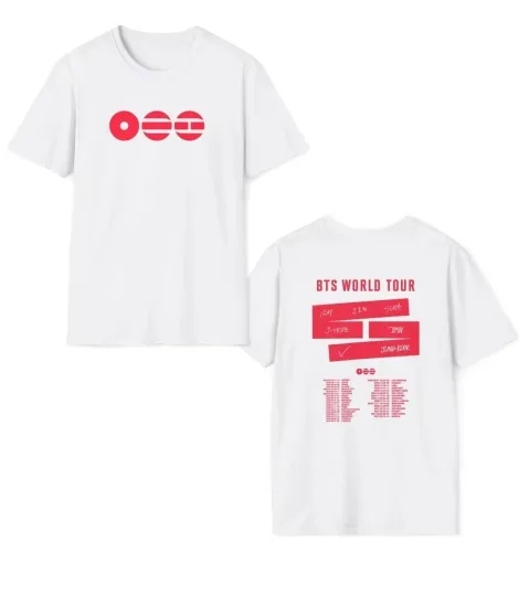BTS 2026 T-Shirt, Concert Merch Arirang World Tour T-Shirt USA Size